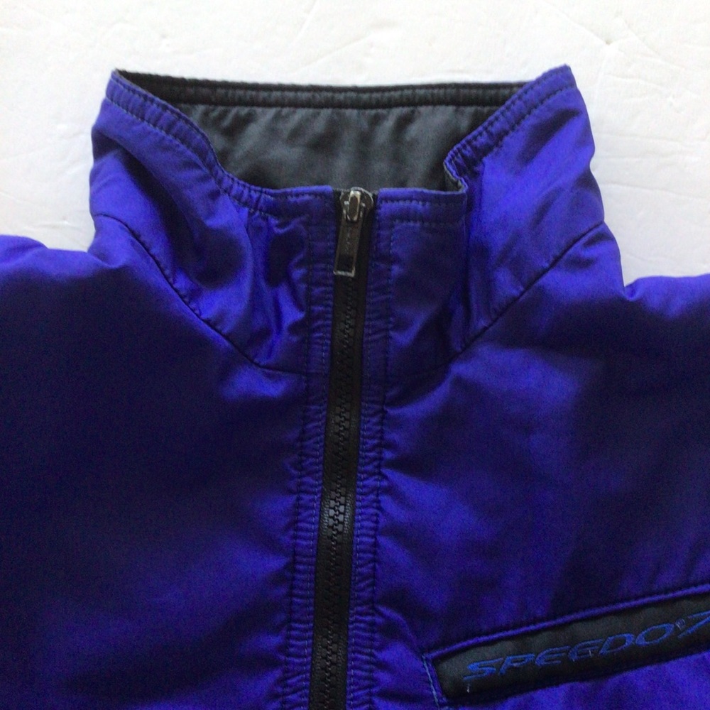 SPEEDO VINTAGE ELECTRIC BLUE ZIP UP JACKET SMALL - Picture 6 of 14